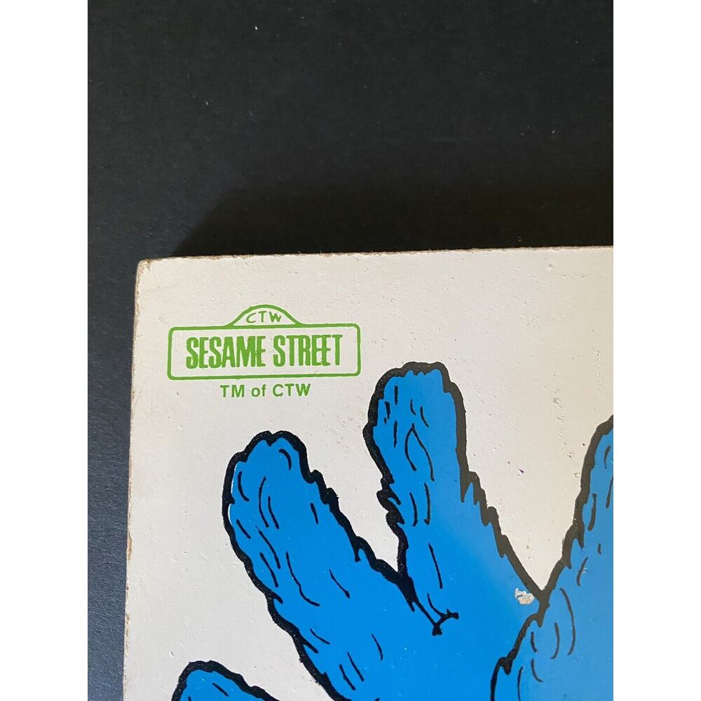 Vintage Playskool 1974 Sesame Street Grover Wooden Wood Puzzle Blocks Letters - Picture 2 of 9